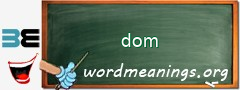 WordMeaning blackboard for dom